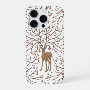 Weihnachtsrentier auf weißem Hintergrund iPhone 16 Pro Hülle