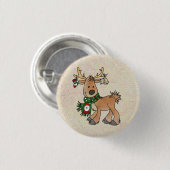 Weihnachtsrentier Button (Vorne & Hinten)