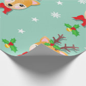 Weihnachtsrentier Geschenkpapier (Ecke)