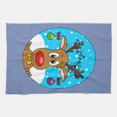 Weihnachtsrentier Geschirrtuch (Horizontal)