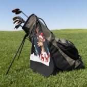 Weihnachtsrentier Golfhandtuch (Gras)