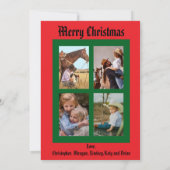Weihnachtsrentier Karte (Rückseite)
