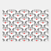 Weihnachtsrentier Leopardengläser Urlaub Geschenkpapier Set (Vorderseite)