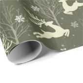 Weihnachtsrentier nahtloses Muster Geschenkpapier (Rolleneckpunkt)