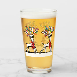 Weihnachtsrentier-Party Glas