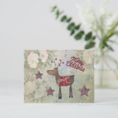Weihnachtsrentier Postkarte (Stehend Vorderseite)