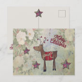 Weihnachtsrentier Postkarte (Vorne/Hinten)