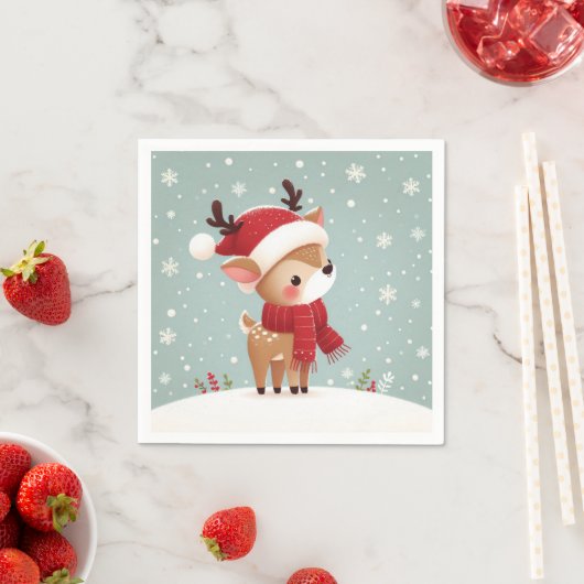 Weihnachtsrentier Serviette (Beispiel)