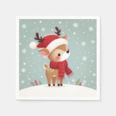 Weihnachtsrentier Serviette (Vorderseite)