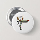 Weihnachtsrentier-Spekulum-Krankenschwester Frauen Button (Vorne & Hinten)