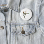 Weihnachtsrentier-Spekulum-Krankenschwester Frauen Button (Beispiel)