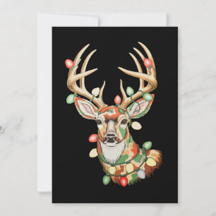 Weihnachtsrentier-Tarnung Hirsch Feiertagsjagd Xma Feiertagskarte