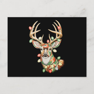 Weihnachtsrentier-Tarnung Hirsch Feiertagsjagd Xma Feiertagspostkarte