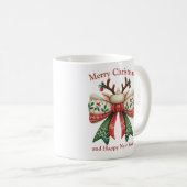 Weihnachtsrentiere antlers rustikale Bugelfen Hut Kaffeetasse (VorderseiteRechts)