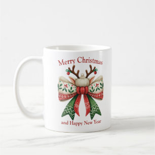 Weihnachtsrentiere antlers rustikale Bugelfen Hut Kaffeetasse