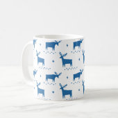 Weihnachtsrentiere. Blauwaldtiermuster Kaffeetasse (Vorderseite Links)