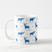 Weihnachtsrentiere. Blauwaldtiermuster Kaffeetasse (Links)
