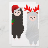 Weihnachtsrentiere Briefpapier (Vorne/Hinten)
