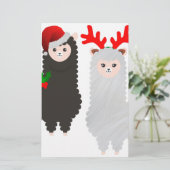 Weihnachtsrentiere Briefpapier (Stehend Vorderseite)