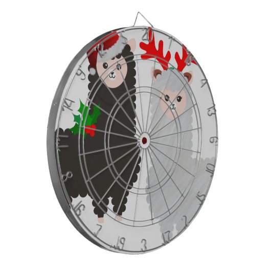 Weihnachtsrentiere Dartscheibe (Vorderseite Links)