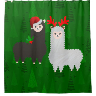 Weihnachtsrentiere Duschvorhang