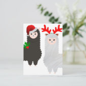 Weihnachtsrentiere Feiertagspostkarte (Stehend Vorderseite)