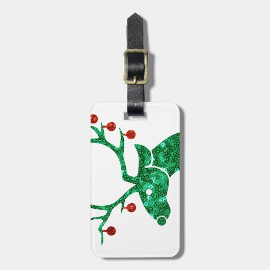 Weihnachtsrentiere Gepäckanhänger (Vorderseite vertikal)