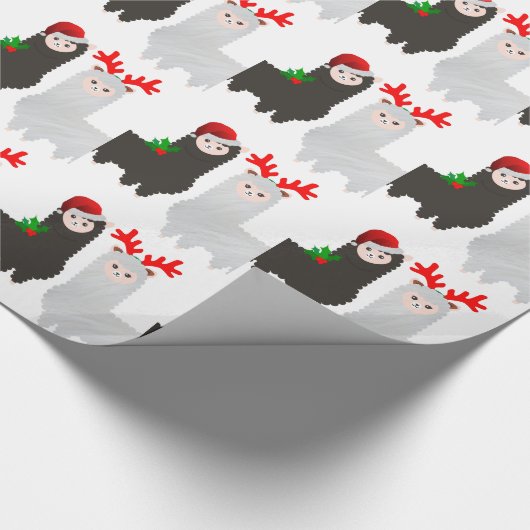 Weihnachtsrentiere Geschenkpapier (Ecke)