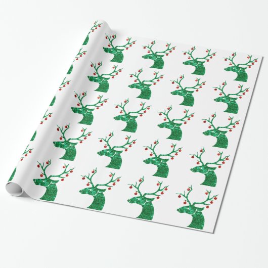 Weihnachtsrentiere Geschenkpapier (Ungerollt)