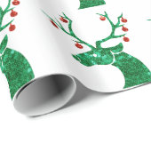 Weihnachtsrentiere Geschenkpapier (Rolleneckpunkt)