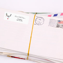 Weihnachtsrentiere lustige moderne Adressenrückgab