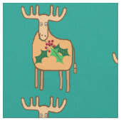 Weihnachtsrentiere mit Heiligenspriel Stoff (Nahaufnahme)