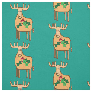 Weihnachtsrentiere mit Heiligenspriel Stoff