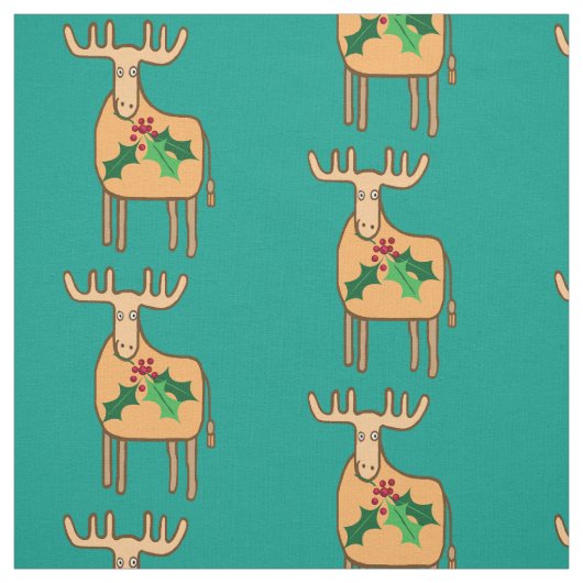 Weihnachtsrentiere mit Heiligenspriel Stoff (Muster)