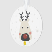Weihnachtsrentiere mit Schneeflocken und Namen Ornament (Vorderseite)