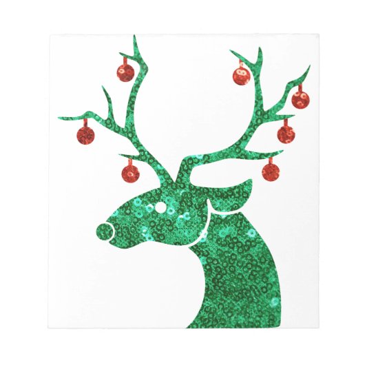 Weihnachtsrentiere Notizblock (Vorderseite)