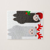 Weihnachtsrentiere Puzzle (Horizontal)