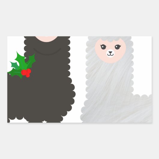 Weihnachtsrentiere Rechteckiger Aufkleber (Vorderseite)