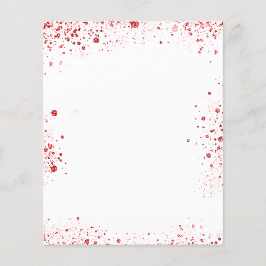 Weihnachtsrentiere Roter Glitzer Einladung Party (Rückseite)