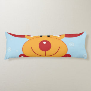 Weihnachtsrentiere Rudolph Schneeflocken Seitenschläferkissen