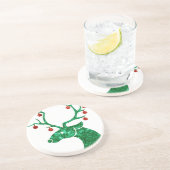 Weihnachtsrentiere Sandstein Untersetzer (Seite)