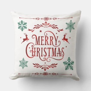 Weihnachtsrentiere Schneeflocke Kissen