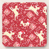 Weihnachtsrentiere Set von 6 Untersetzer (Vorderseite)