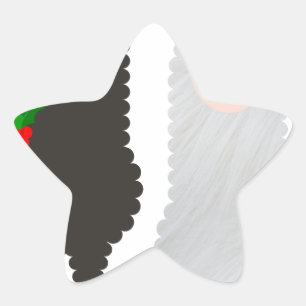 Weihnachtsrentiere Stern-Aufkleber