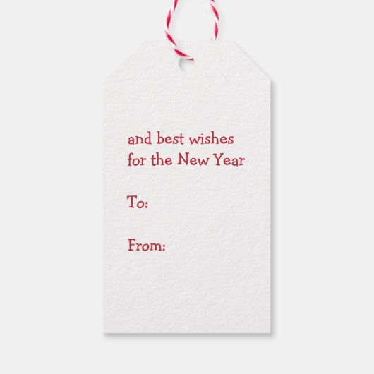 Weihnachtsrentiere übertreiben Geschenke mit roter Geschenkanhänger (Rückseite)