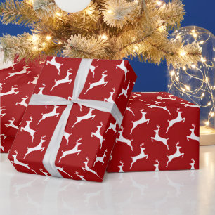Weihnachtsrentierrot Geschenkpapier