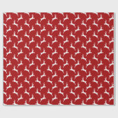 Weihnachtsrentierrot Geschenkpapier (Flach)