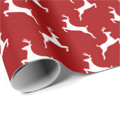 Weihnachtsrentierrot Geschenkpapier (Rolleneckpunkt)