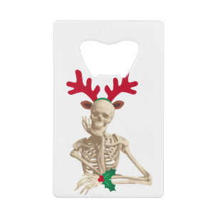 Weihnachtsrentierskelett Geldbeutel Flaschenöffner