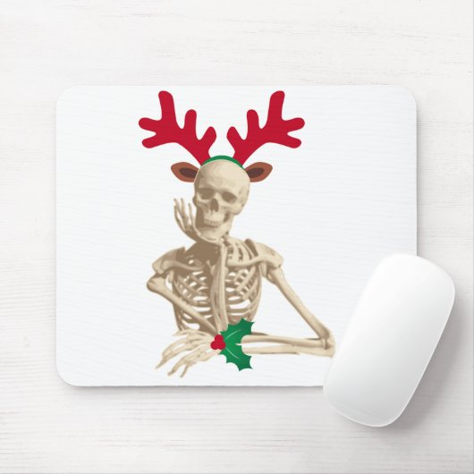 Weihnachtsrentierskelett Mousepad (Mit Mouse)